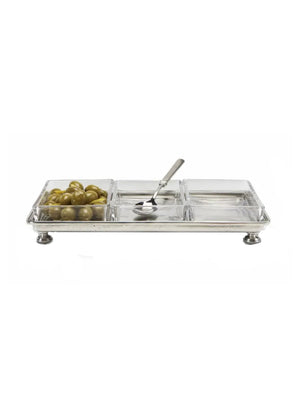  MATCH Pewter Footed Crudite Tray Weston Table 