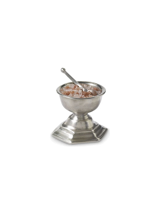 MATCH Pewter Footed Salt Cellar with Spoon Weston Table