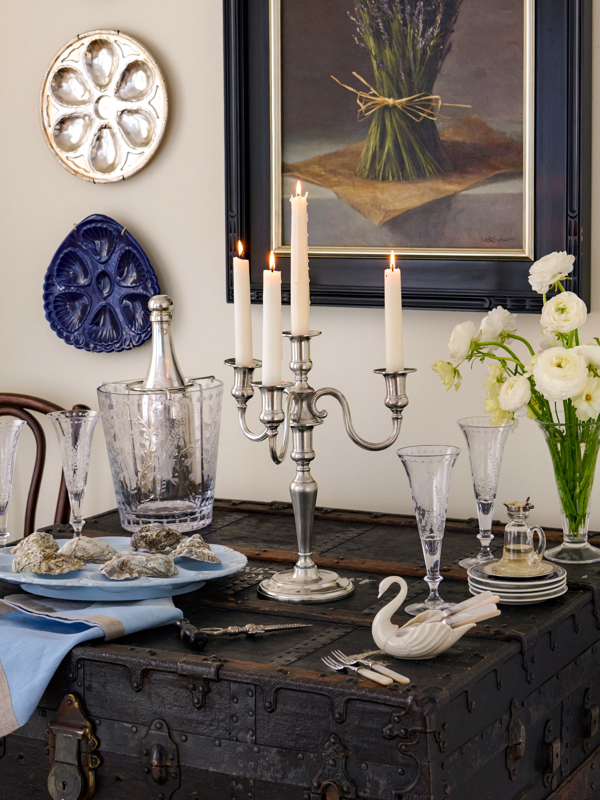 MATCH Pewter Four Flame Candelabra Weston Table