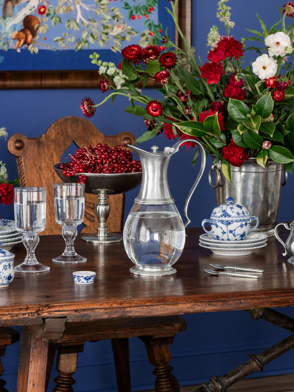 MATCH Pewter Glass Pitcher with Lid Weston Table