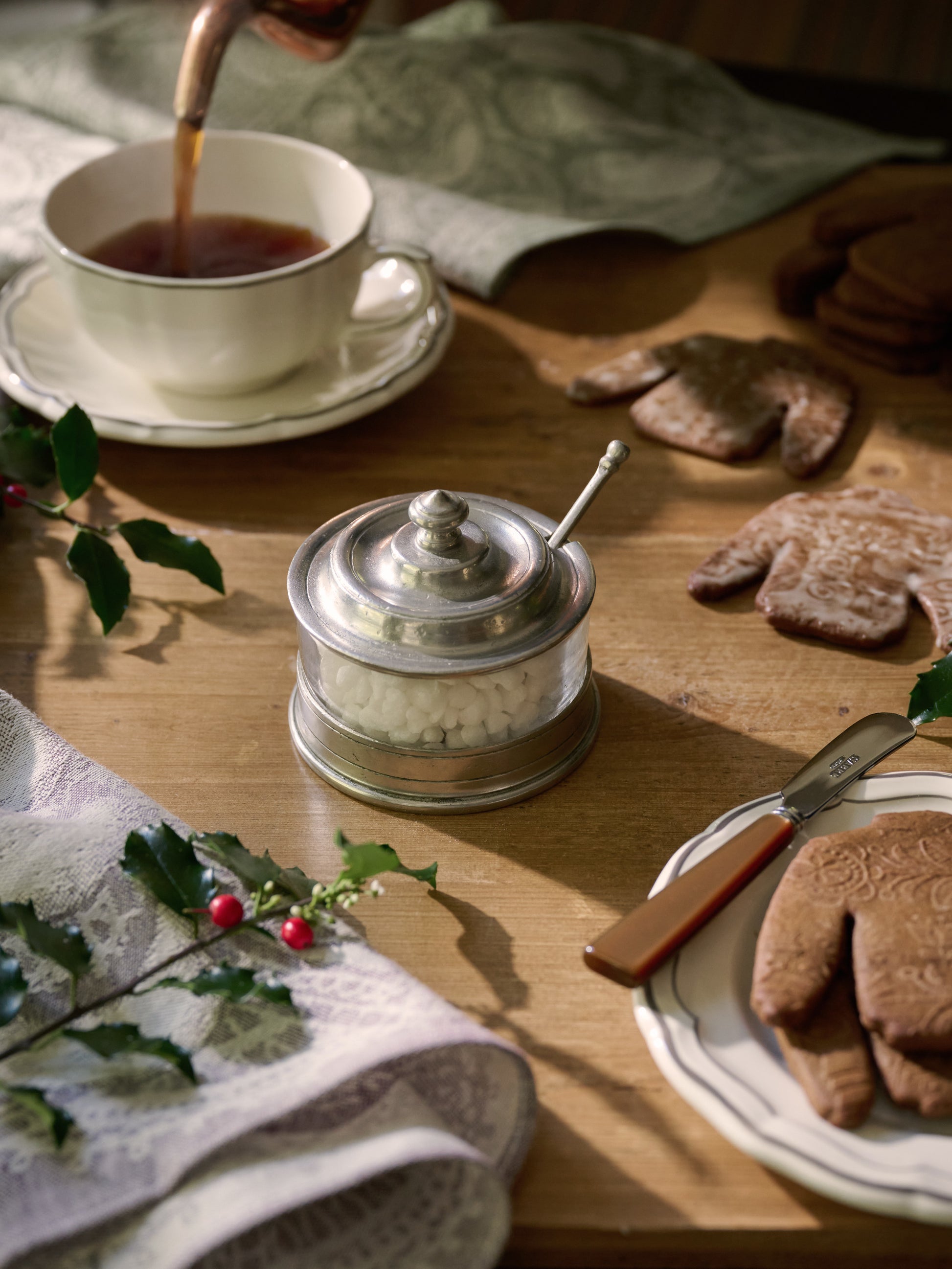 MATCH Pewter Jam Pot with Spoon Weston Table