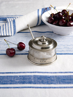  MATCH Pewter Jam Pot with Spoon Weston Table 