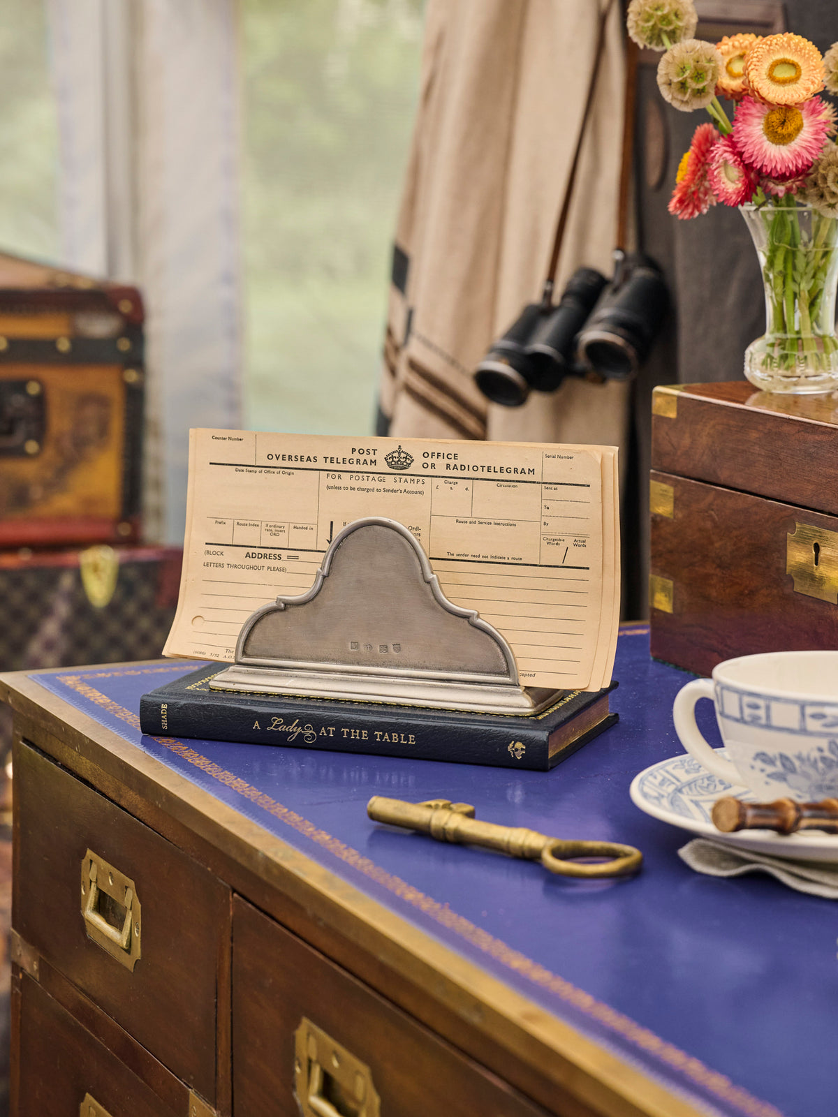 MATCH Pewter Letter Stand with Pen Rest Weston Table