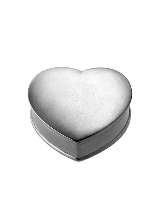 MATCH Pewter Lidded Heart Box Weston Table