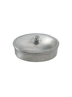  MATCH Pewter Oval Lidded Box Weston Table 