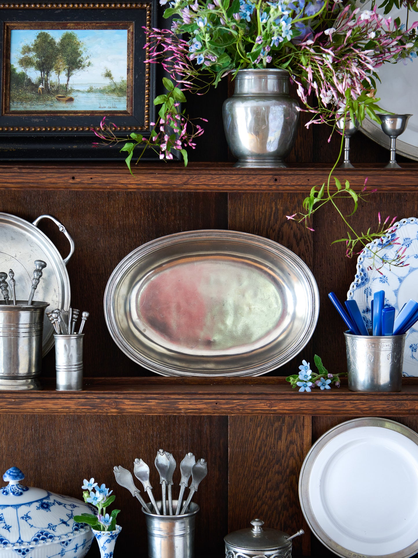 MATCH Pewter Oval Serving Bowl Weston Table