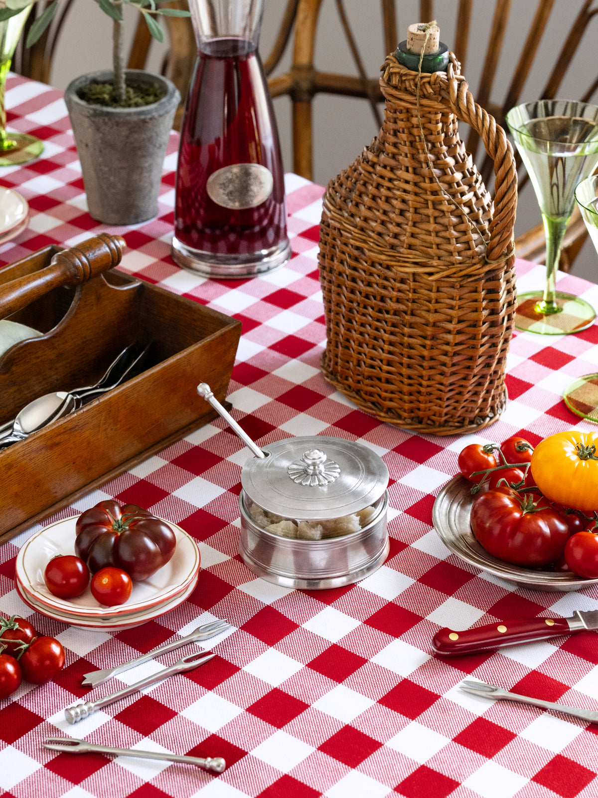 MATCH Pewter Parmesan Dish with Spoon Weston Table