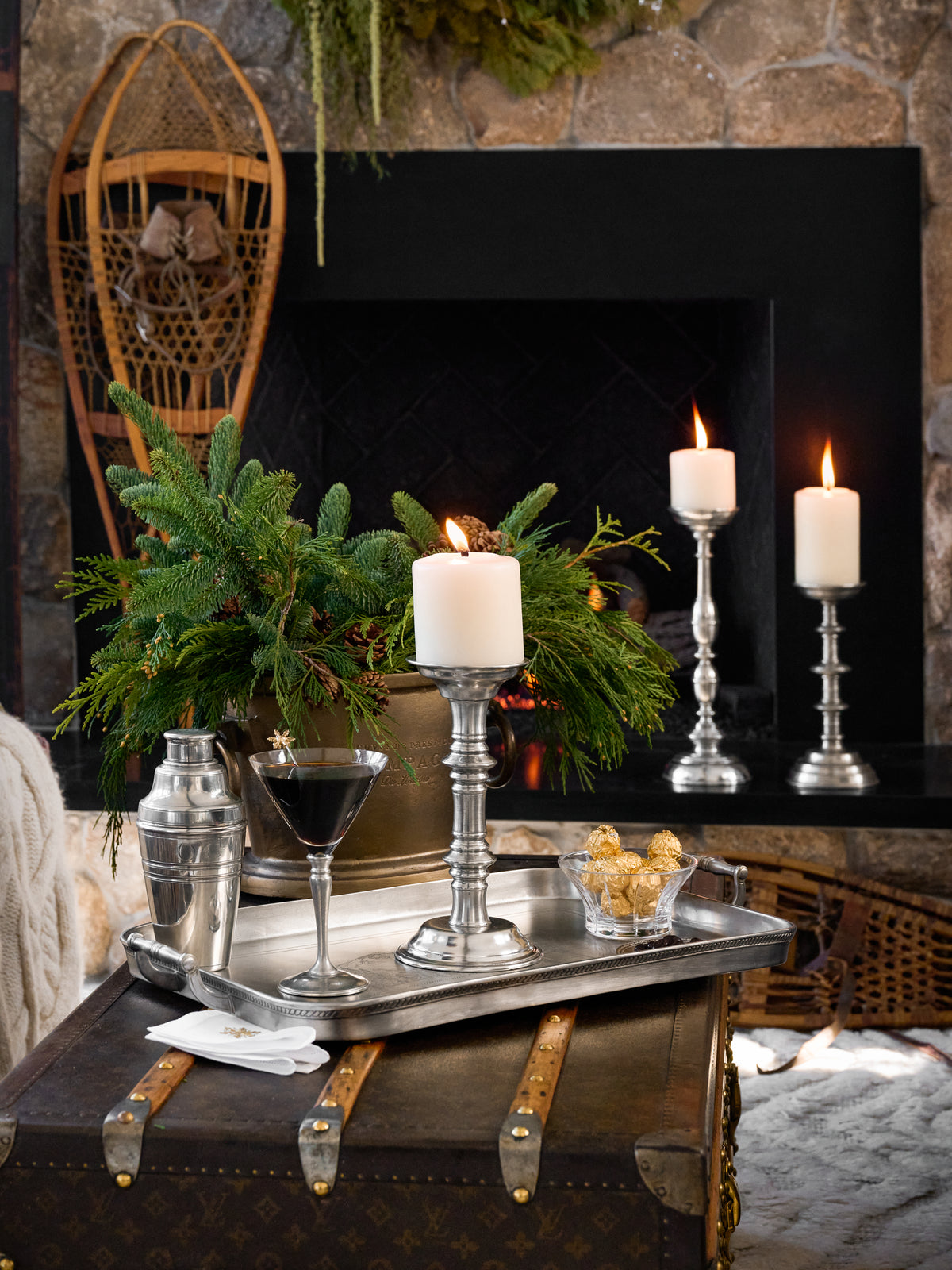 MATCH Pewter Pillar Candlestick Weston Table