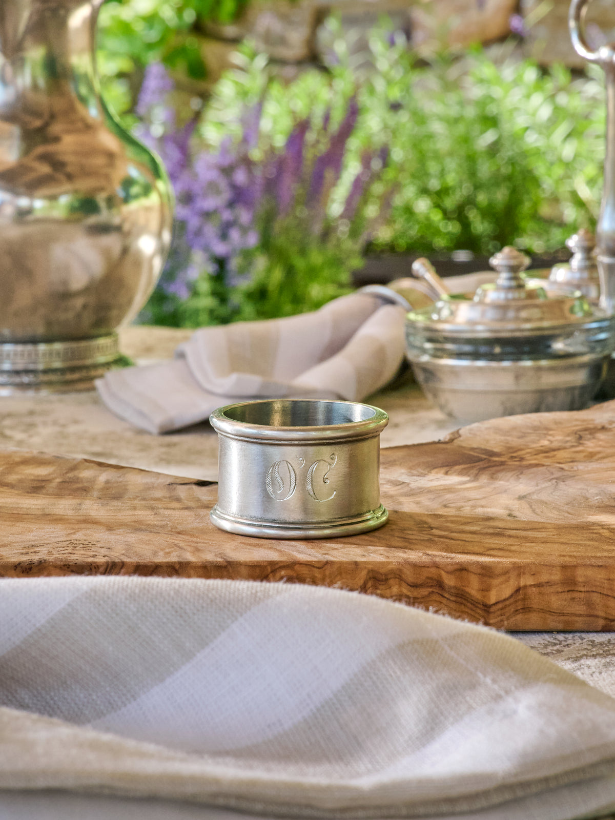 MATCH Pewter Round Napkin Ring Pair Weston Table