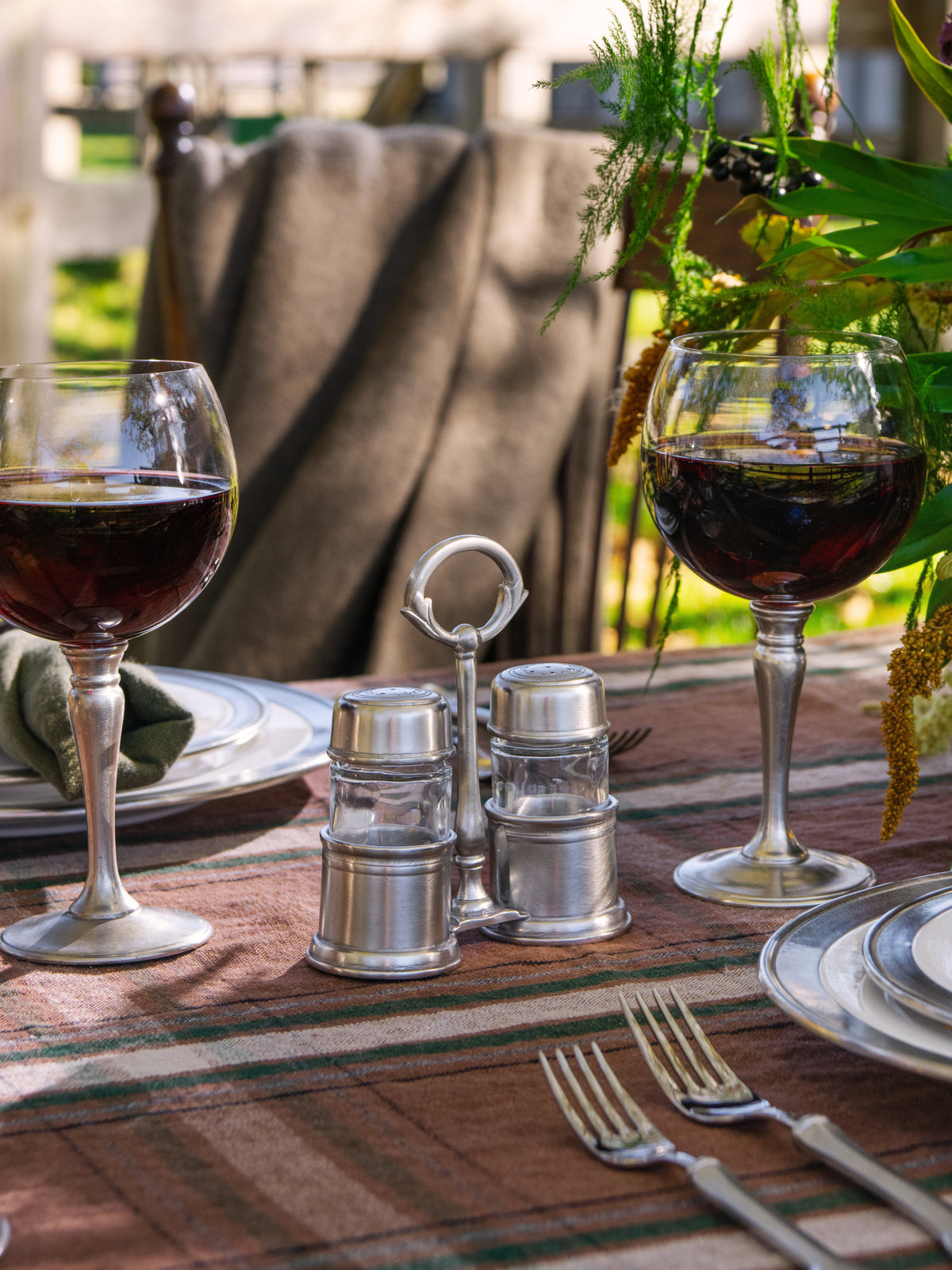 MATCH Pewter Salt and Pepper Caddy Weston Table