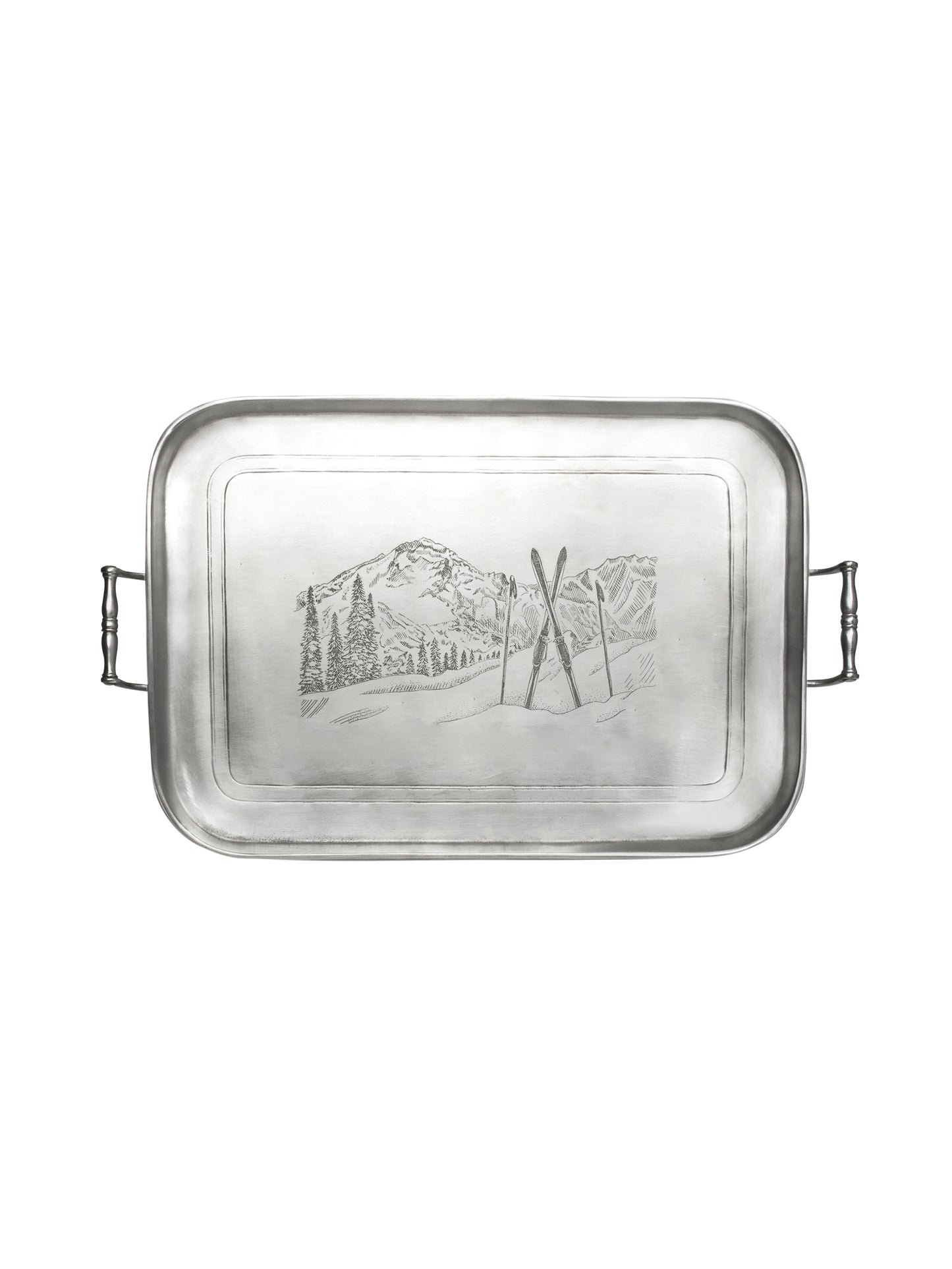 MATCH Pewter Ski Gallery Tray Large Weston Table