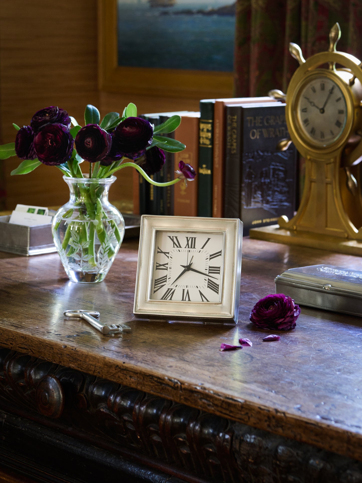 MATCH Pewter Square Alarm Clock Weston Table