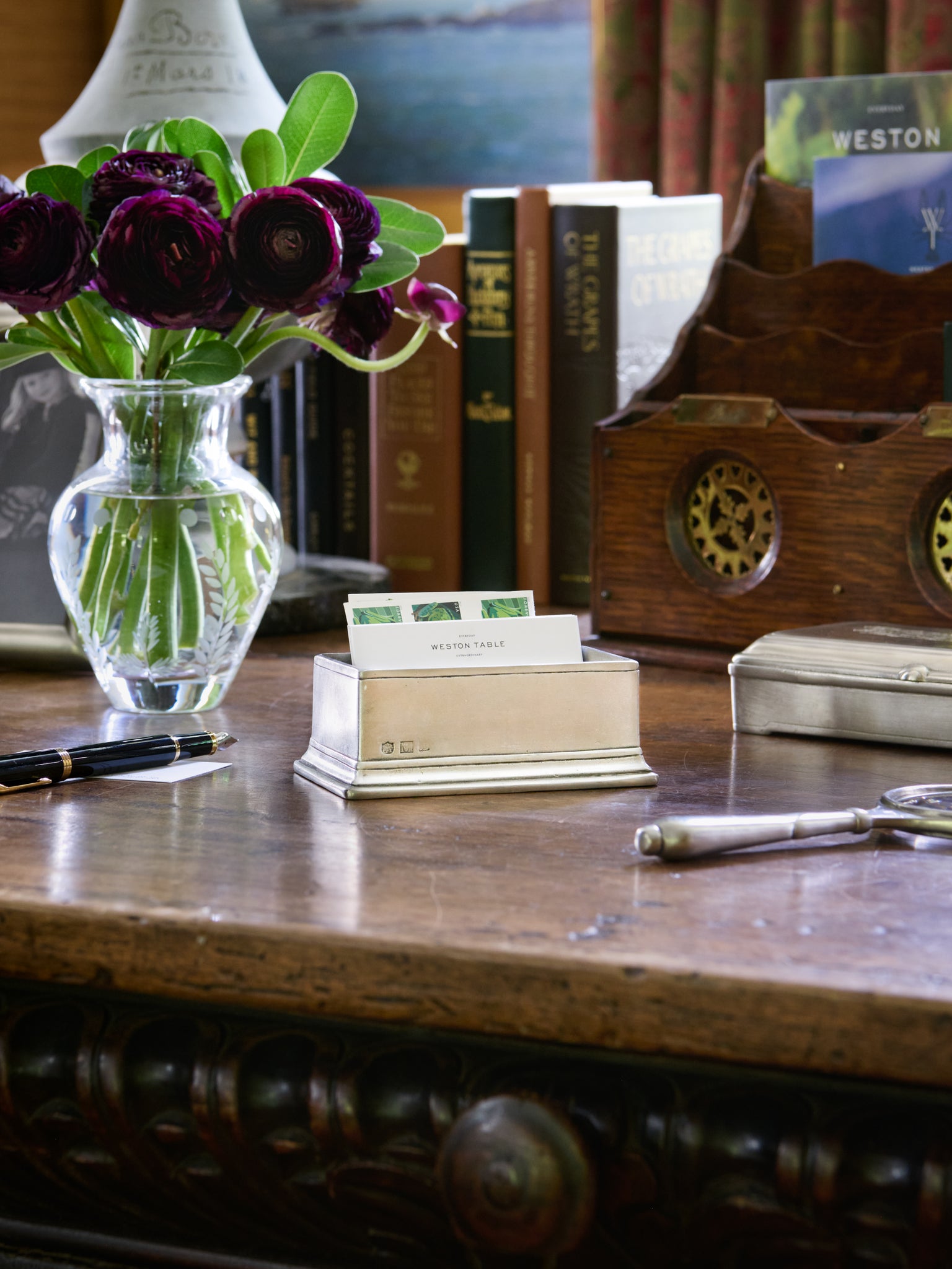 MATCH Pewter Sugar Packet and Business Card Holder Weston Table