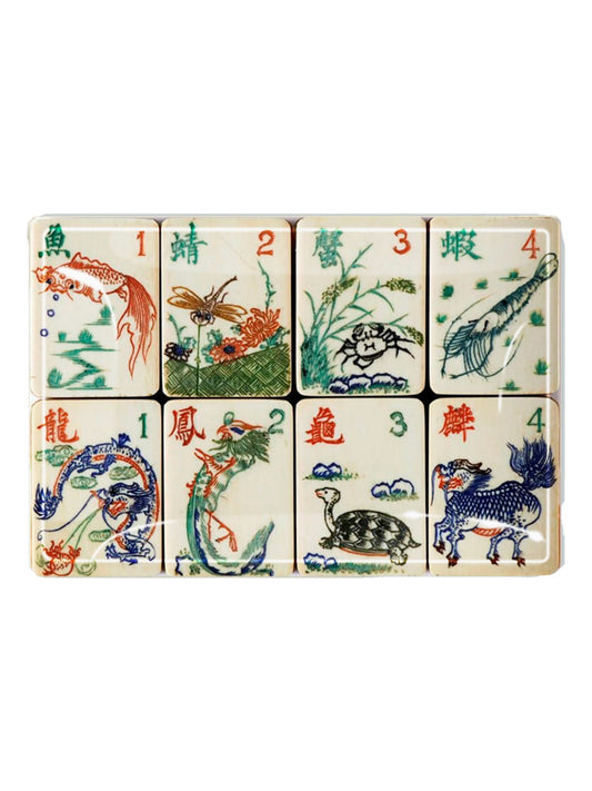 Mahjong Decoupage Glass Tray Weston Table