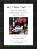 Mahjong Open Play and Shopping Weston Table