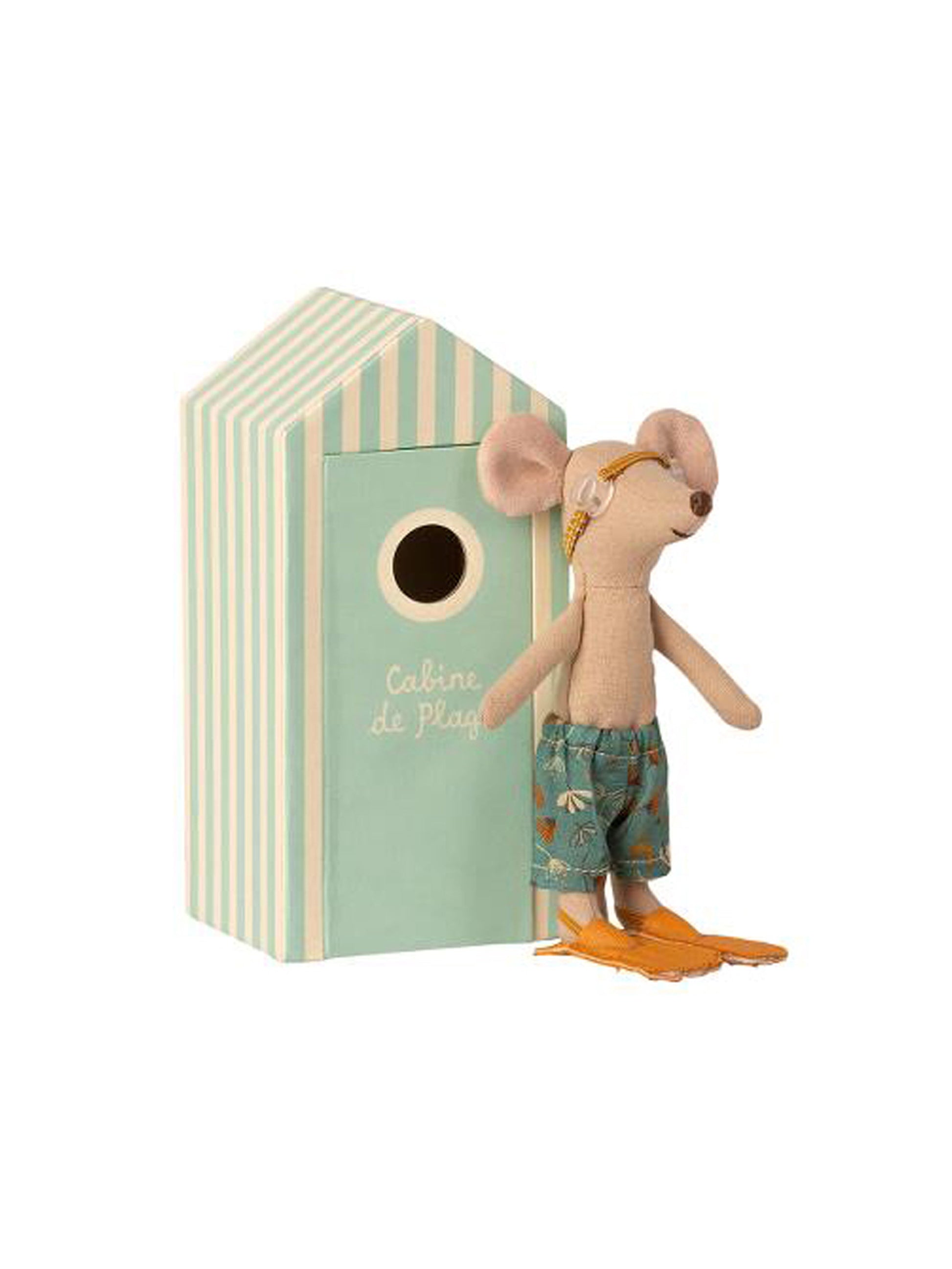 Maileg Beach Mouse Big Brother in Cabin de Plage Weston Table