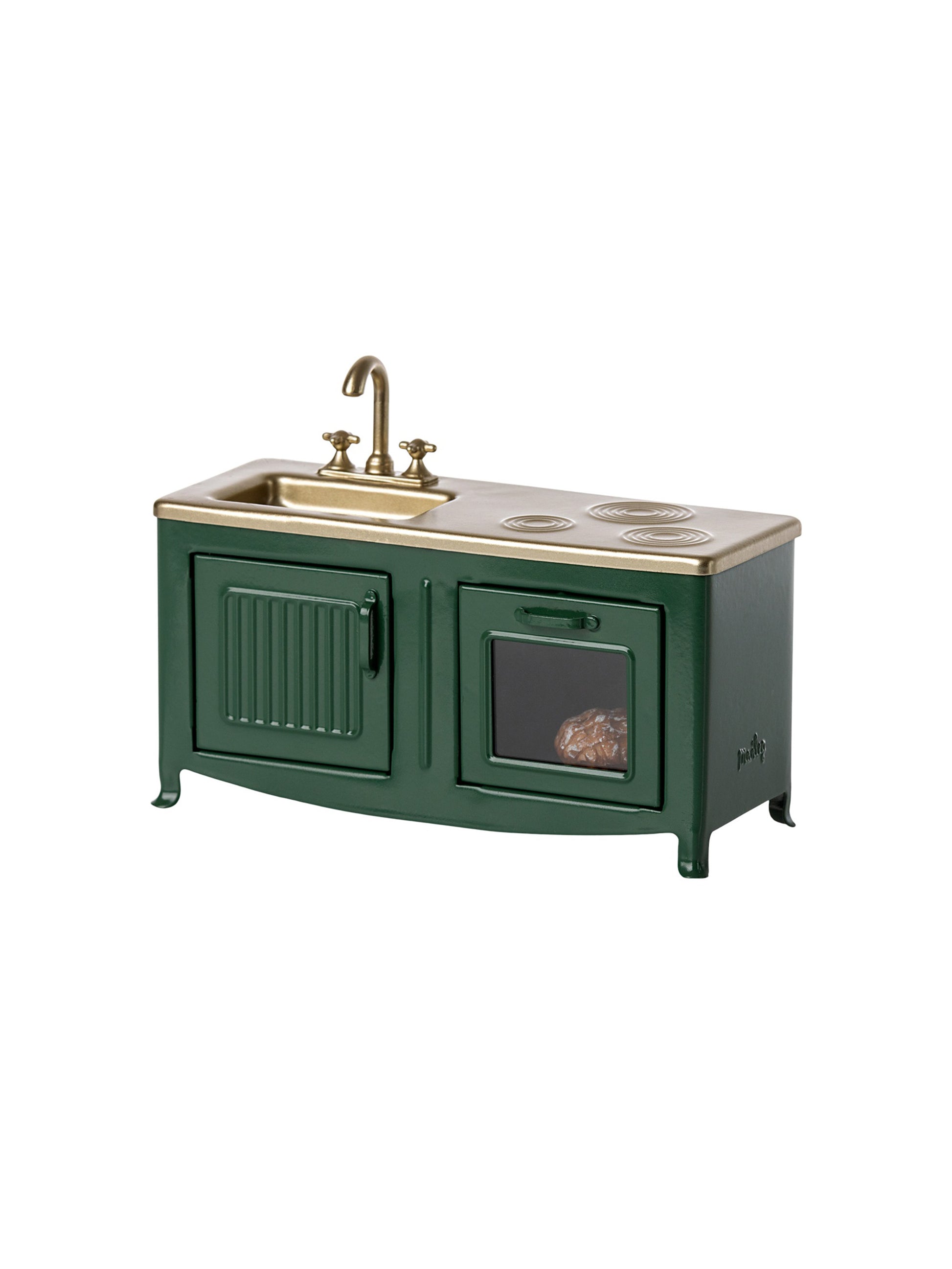 Maileg Dark Green Mouse Kitchen Weston Table