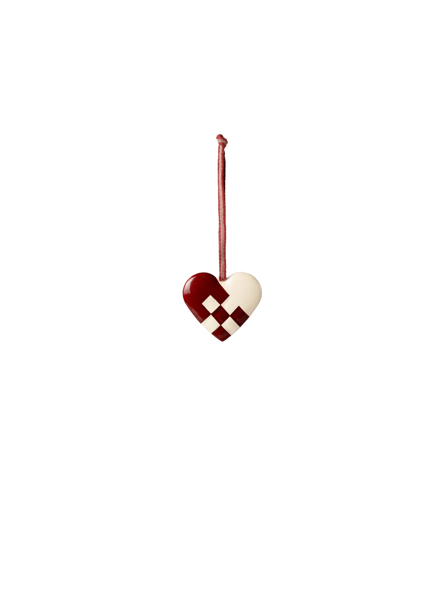 Maileg Heart Metal Ornament Red Small Weston Table