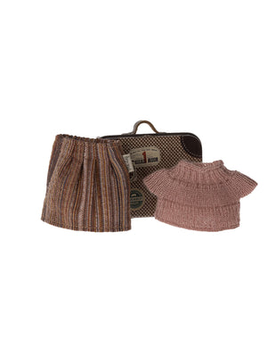  Maileg Knitted Blouse and Skirt in Suitcase Grandma Mouse 