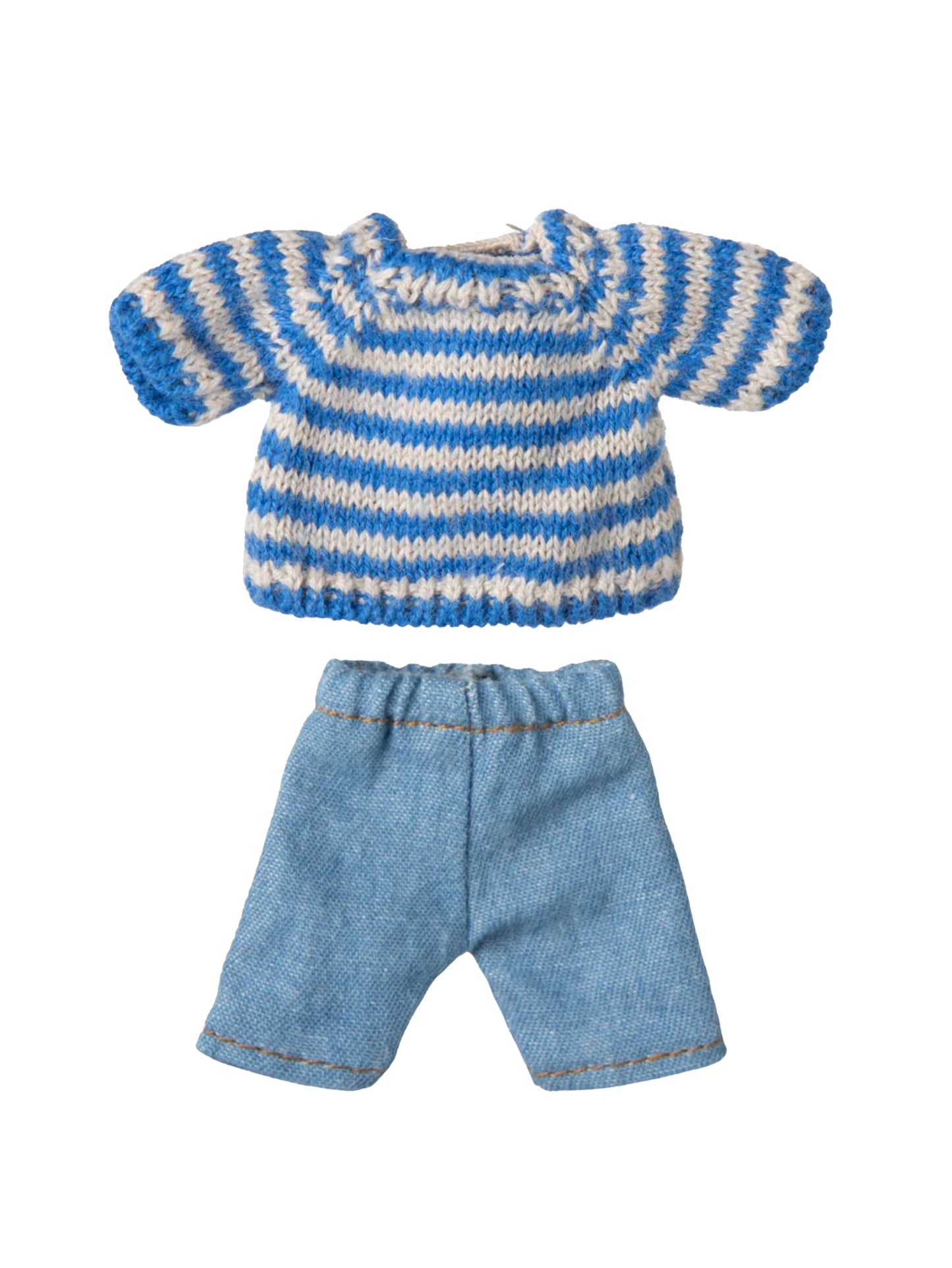 Maileg Knitted Sweater and Pants Big Brother Weston Table