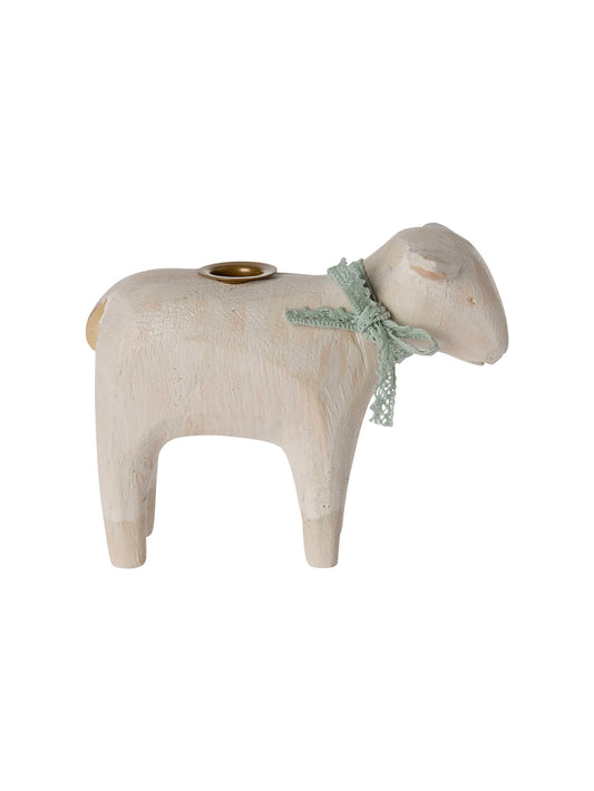Maileg Lamb Candle Holder Mint Weston Table