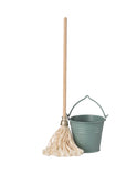 Maileg Miniature Bucket & Mop Light Blue Weston Table