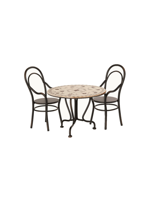 Maileg Miniature Dining Table Set with Two Chairs Weston Table