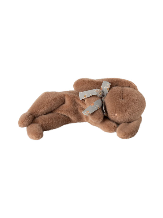 Maileg Small Sleeping Bunny Plush Soft Brown Weston Table