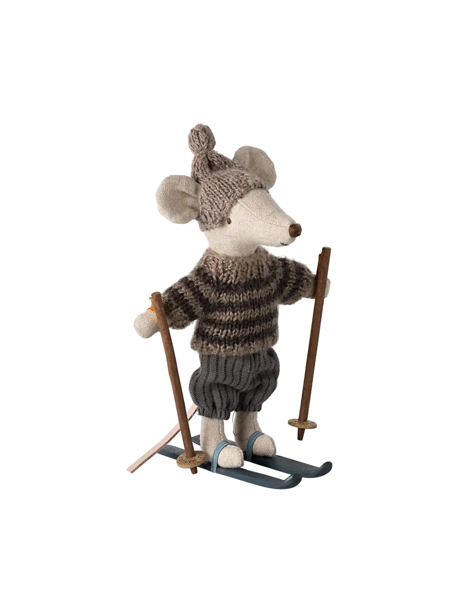 Maileg Winter Mouse Big Brother Striped Sweater with Skis Weston Table