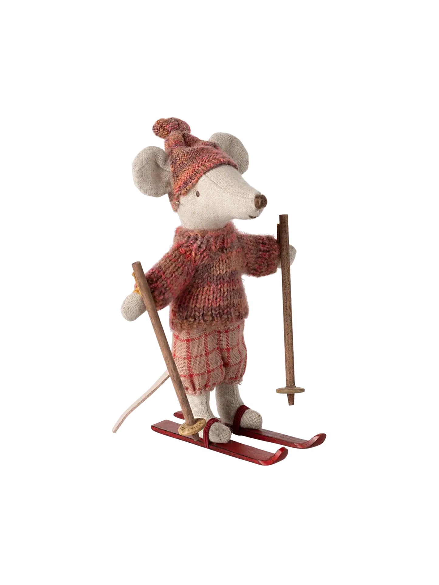 Maileg Winter Mouse Big Sister Rose with Skis Weston Table SP