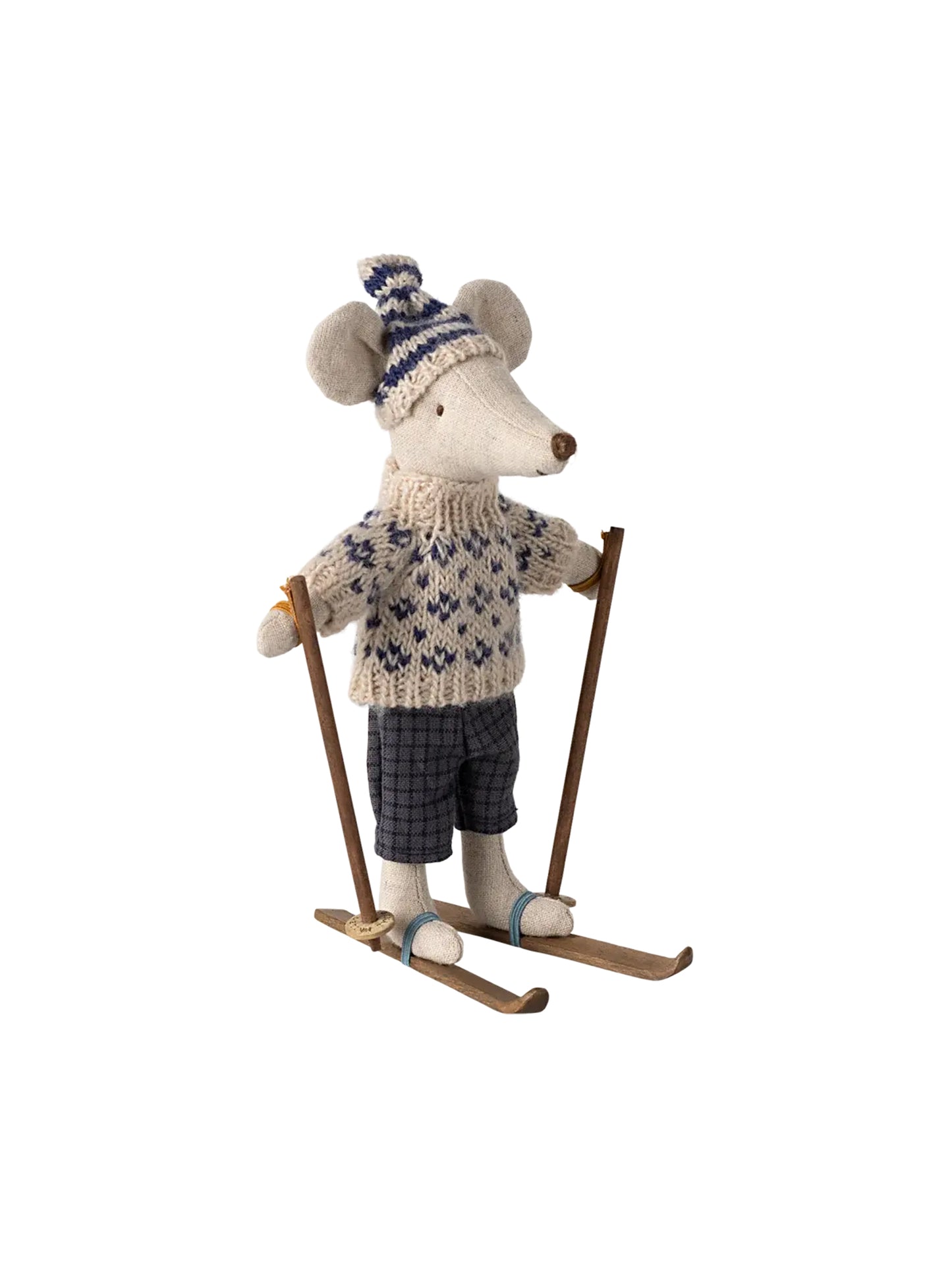 Maileg Winter Mouse Dad with Skis and Hat Weston Table