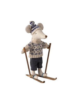  Maileg Winter Mouse Dad with Skis and Hat Weston Table 