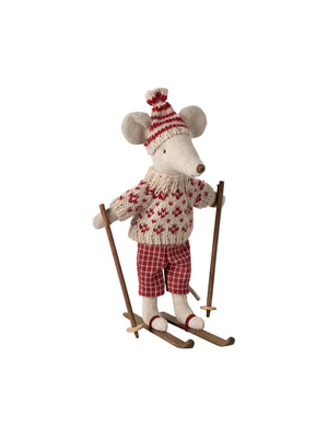  Maileg Winter Mouse Mum with Hat & Skis Weston Table  