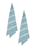 Malibu Multistripe Linen Hand Towel Set of Two Weston Table