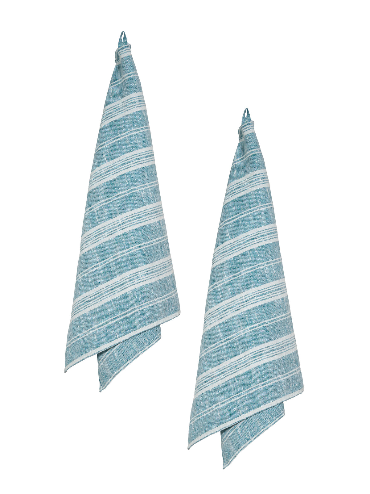 Malibu Multistripe Linen Hand Towel Set of Two Weston Table