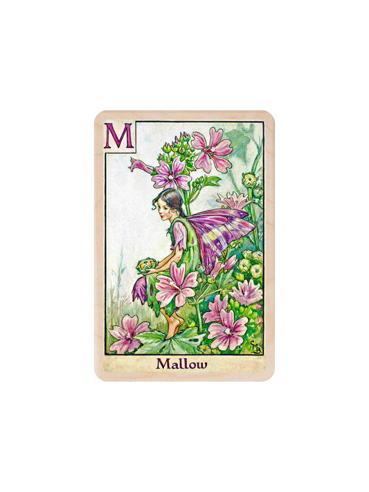 Mallow Flower Fairy Wooden Postcard Weston Table