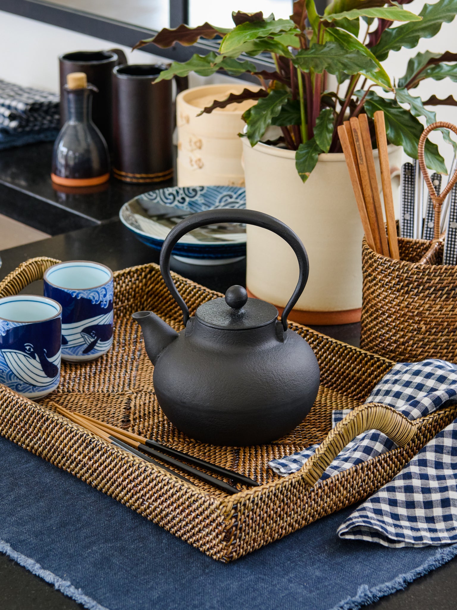 New York Stoneware Midnight Soy Sauce Pot Weston Table