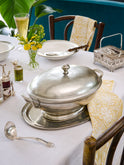 MATCH Pewter Footed Oval Tureen with Handles Weston Table