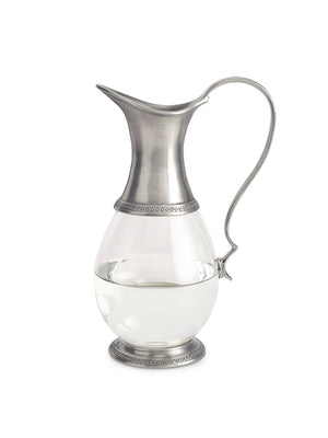  MATCH Pewter Glass Pitcher with Handle Weston Table 