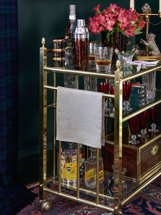 Medici Silver Linen Collection Weston Table