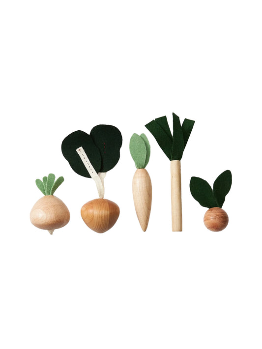 Milton and Goose Wooden Veggies Play Food Set Weston Table