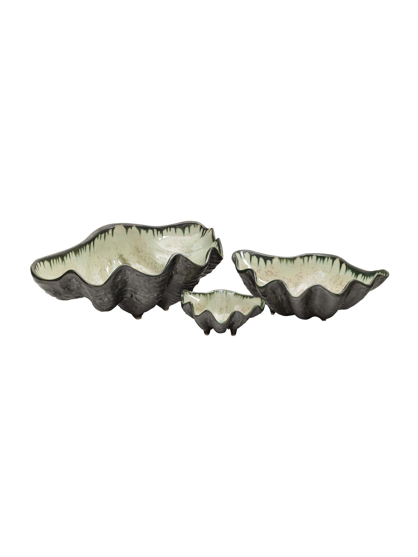 Mint and Charcoal Sea Clam Bowl Weston Table