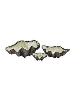  Mint and Charcoal Sea Clam Bowl Weston Table 