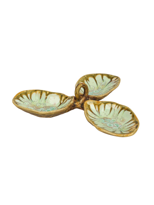 Mint and Tortoise Oyster Condiment Dish with Handle Weston Table