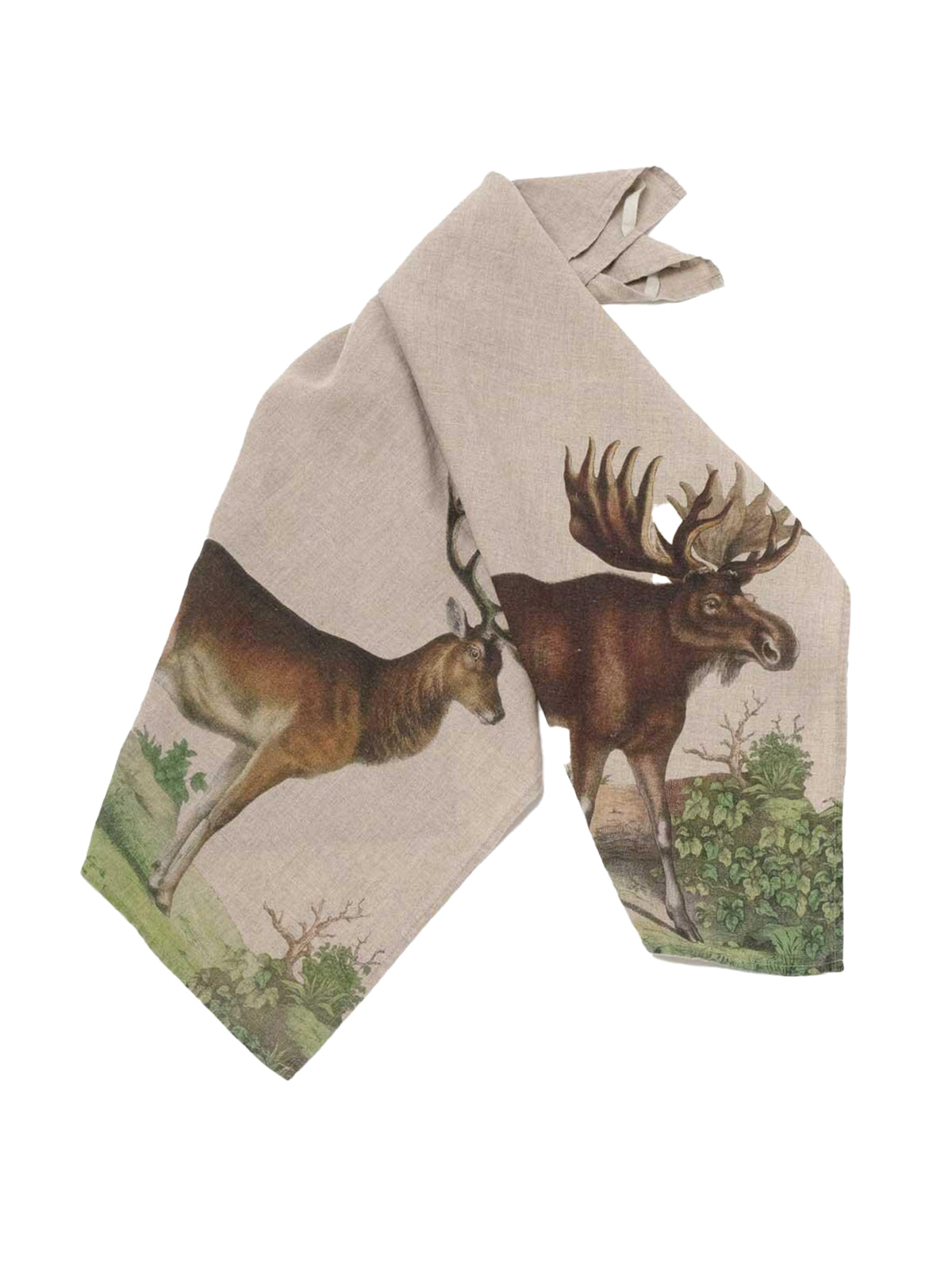 Moose and Deer Linen Towels Weston Table