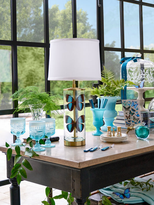 Morpho Godarti Butterfly Lamp Weston Table