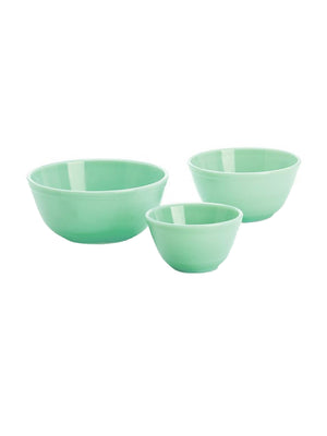  Mosser Glass 3 Piece Mixing Bowl Set Jadeite Weston Table 