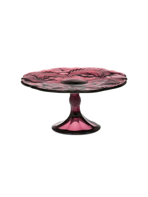  Mosser Glass Amethyst Thistle Cake Plate Weston Table 