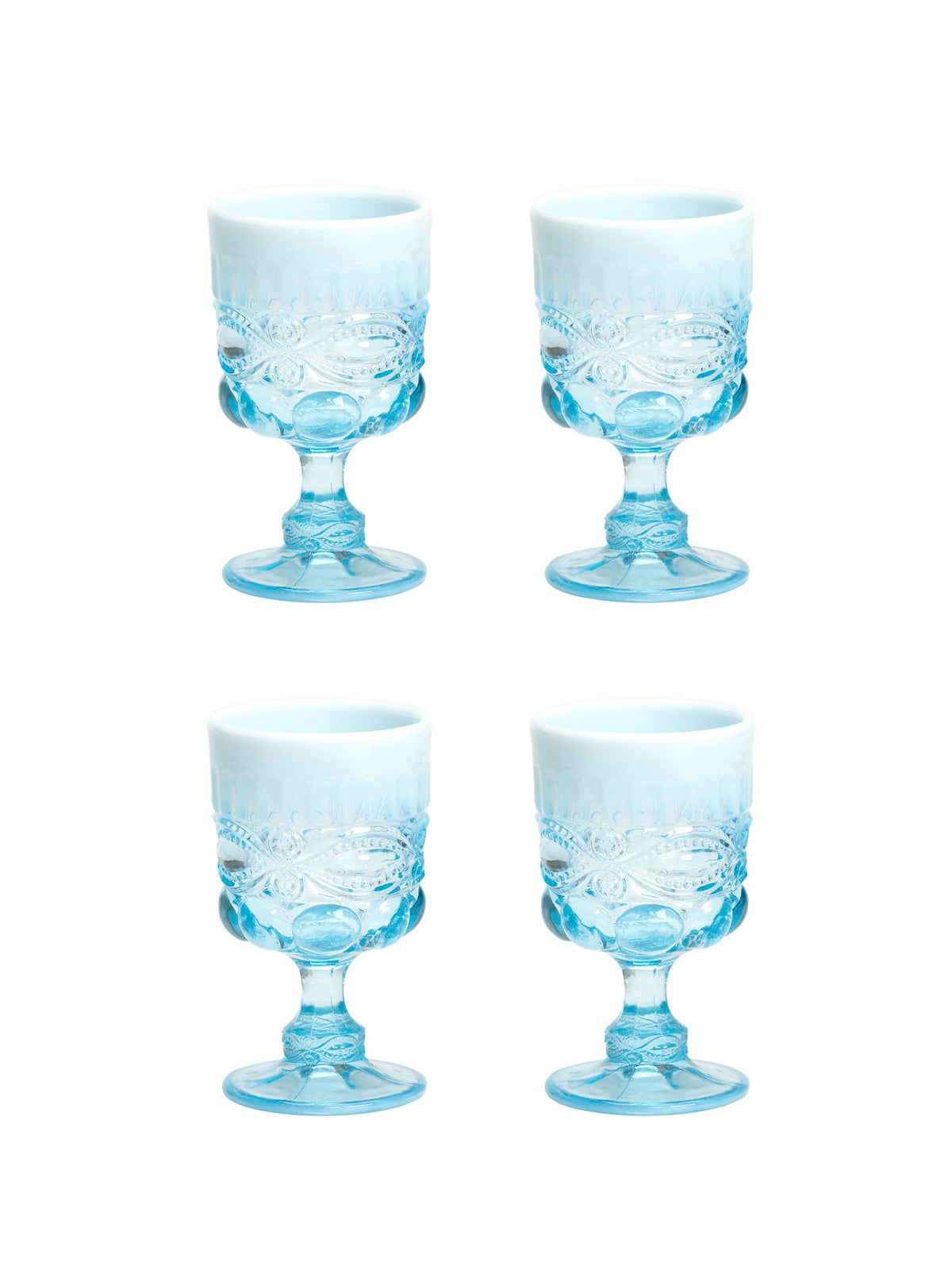 Mosser Glass Eye Winker Goblet Set Weston Table