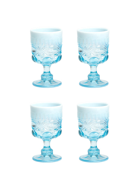 Mosser Glass Eye Winker Goblet Set Weston Table